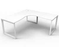 Deluxe Infinity Loop Leg Desk & Return - 2 Piece Table Top