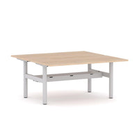 Agile Fixed Round 2-Person Double-sided Desk Workstation