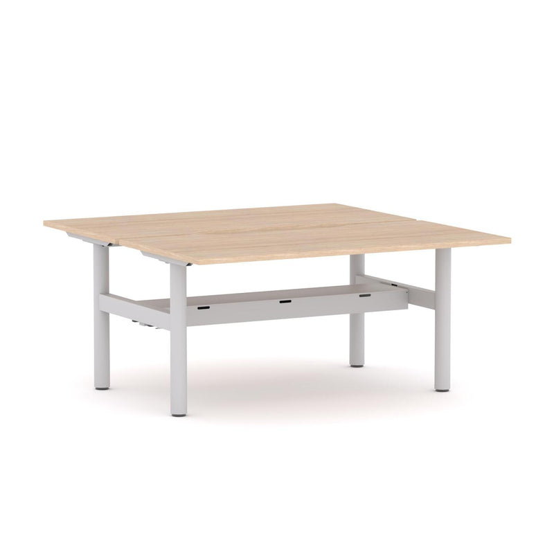 Agile Fixed Round 2-Person Double-sided Desk Workstation