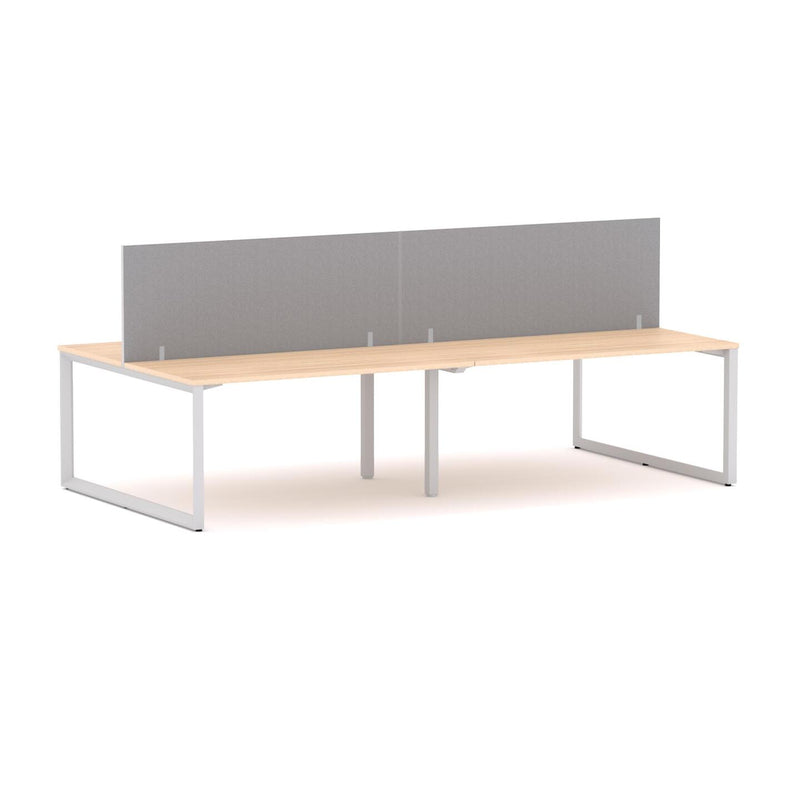 Anvil 4-Person Double-sided Desk Workstation Includes: Edge25 Screen