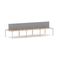 Axis 6 User Double-Sided Desks, 50x50mm Square Leg Design. Includes: Edge25 Screens