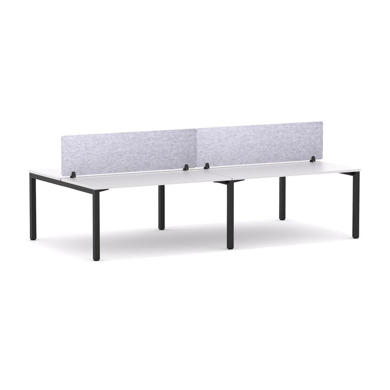 Axis 4 User Double-Sided Desks, 50x50mm Square Leg Design. Includes: AcoustiQ Screen