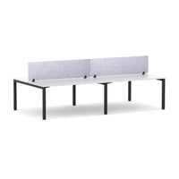 Axis 4 User Double-Sided Desks, 50x50mm Square Leg Design. Includes: AcoustiQ Screen