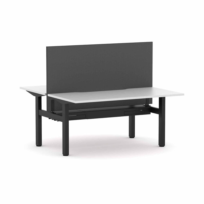 Klass Fixed 2-Person Double-sided Desk Workstation with Edge25 Screen