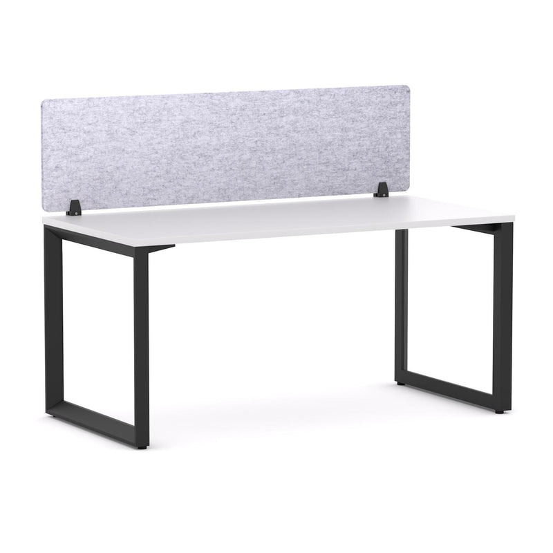 Anvil 1 User Single Desk, 50x50mm Triangular Loop Leg Design. Includes: AcoustiQ Screen