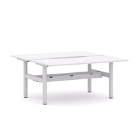 Agile Fixed Round 2-Person Double-sided Desk Workstation