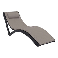 Slim Sunlounger with Cushion