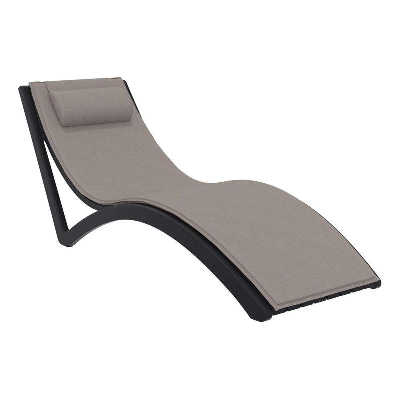 Slim Sunlounger with Cushion