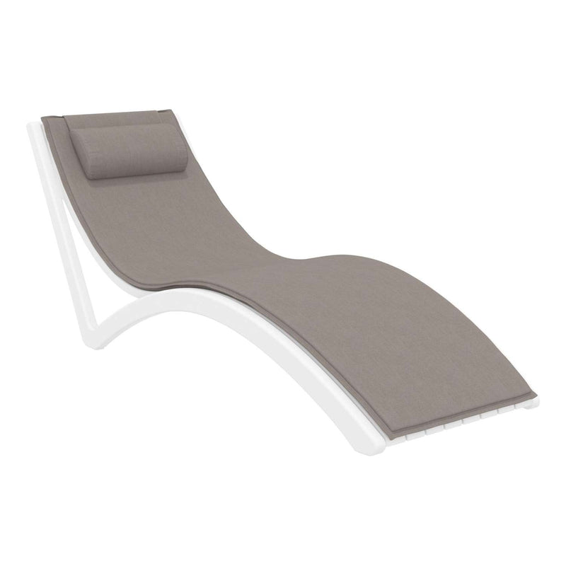 Slim Sunlounger with Cushion