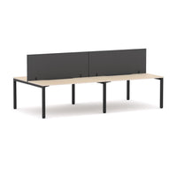 Axis 4 User Double-Sided Desks, 50x50mm Square Leg Design. Includes: Edge25 Screen