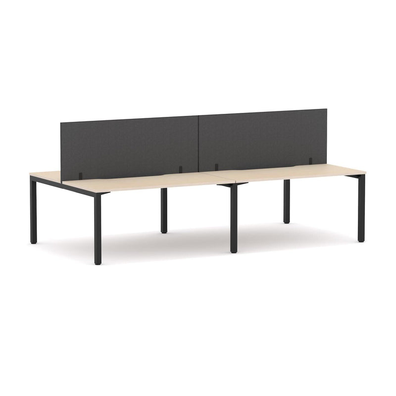 Axis 4 User Double-Sided Desks, 50x50mm Square Leg Design. Includes: Edge25 Screen