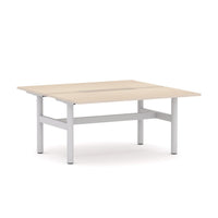 Agile Fixed Round 2-Person Double-sided Desk Workstation