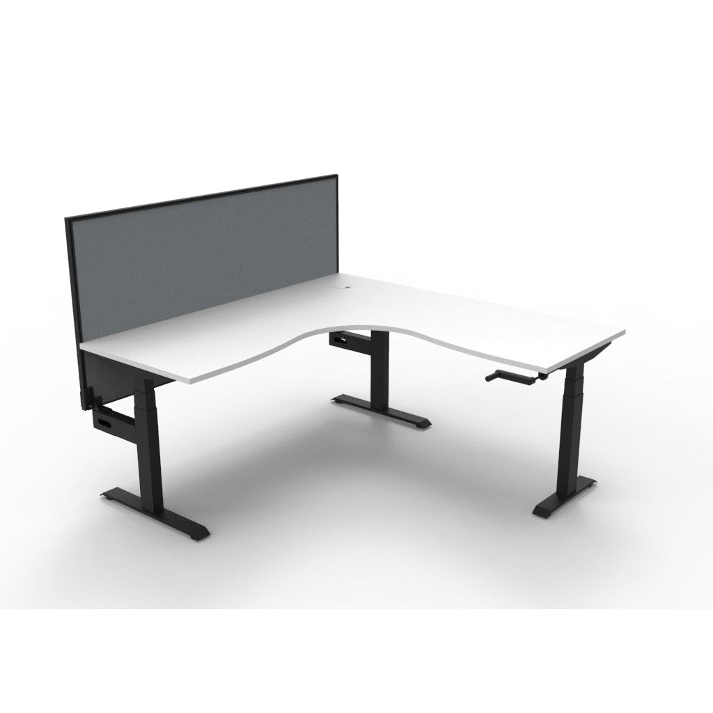 Boost Crank Corner Workstation - With SHUSH30 Aluminium Framed Screen