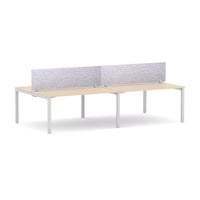 Axis 4 User Double-Sided Desks, 50x50mm Square Leg Design. Includes: AcoustiQ Screen