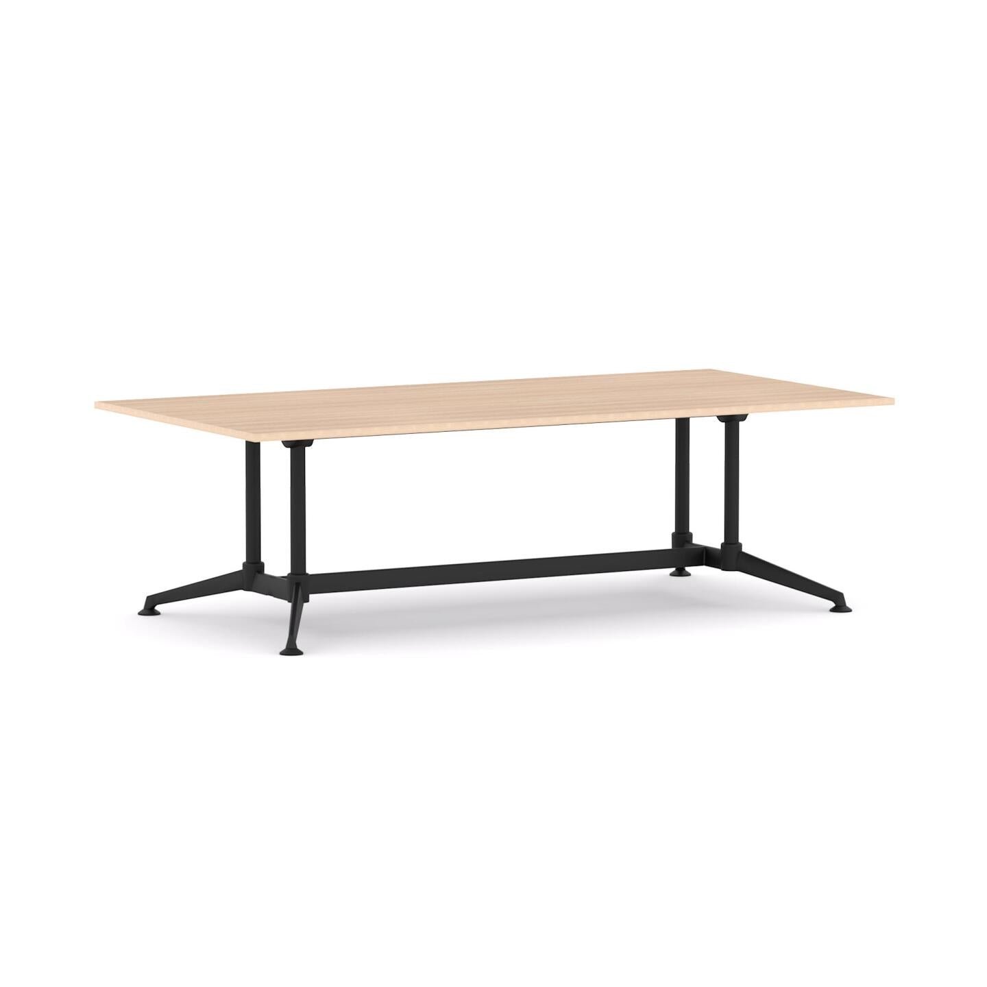 Modulus Boardroom Table Single Span, Twin Post Collar LegPoles withAlloy Feet