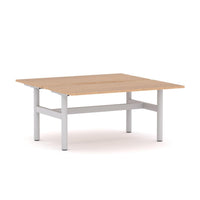 Agile Fixed Round 2-Person Double-sided Desk Workstation