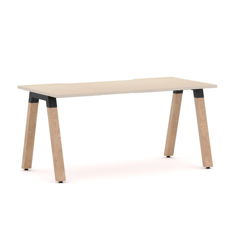 Plantation Straight Workstation Oak