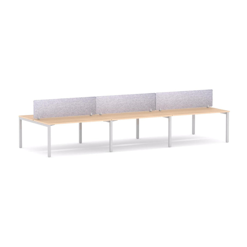 Axis 6 User Double-Sided Desks, 50x50mm Square Leg Design. Includes: AcoustiQ Screen