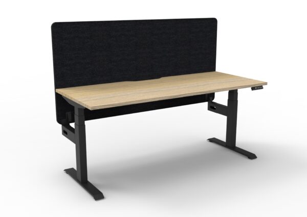 BOOST Plus + Electric Height Adjustable Single Sided Workstation with 900mm height Eco Screens