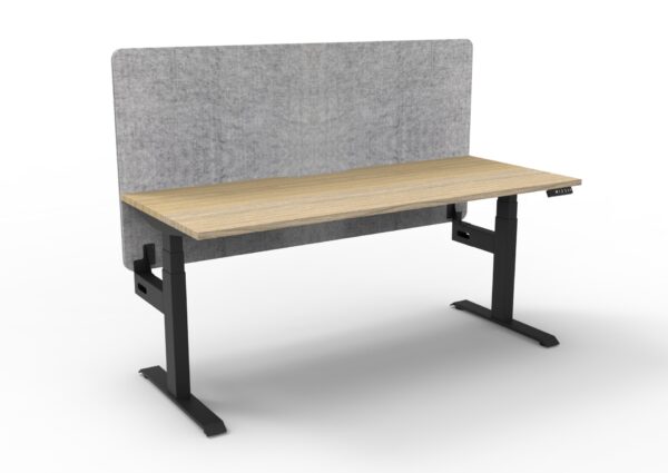 BOOST Plus + Electric Height Adjustable Single Sided Workstation with 900mm height Eco Screens