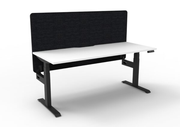BOOST Plus + Electric Height Adjustable Single Sided Workstation with 900mm height Eco Screens