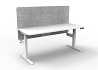 BOOST Plus + Electric Height Adjustable Single Sided Workstation with 900mm height Eco Screens