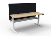 BOOST Plus + Electric Height Adjustable Single Sided Workstation with 900mm height Eco Screens