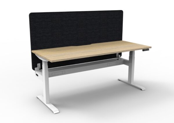 BOOST Plus + Electric Height Adjustable Single Sided Workstation with 900mm height Eco Screens