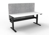 BOOST Plus + Electric Height Adjustable Single Sided Workstation with 900mm height Eco Screens