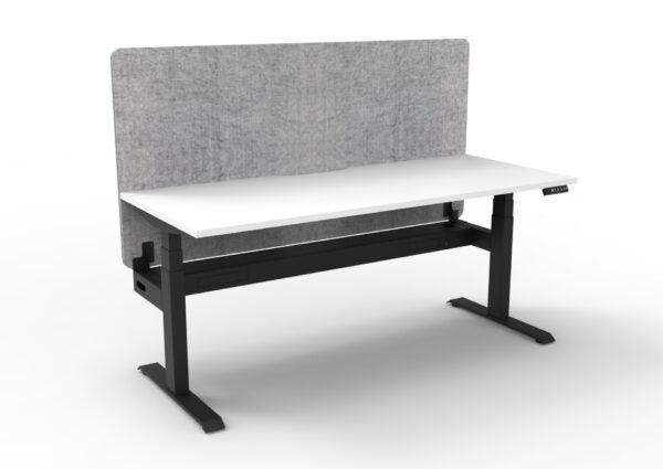 BOOST Plus + Electric Height Adjustable Single Sided Workstation with 900mm height Eco Screens