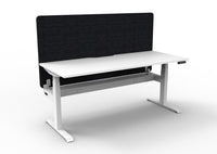 BOOST Plus + Electric Height Adjustable Single Sided Workstation with 900mm height Eco Screens