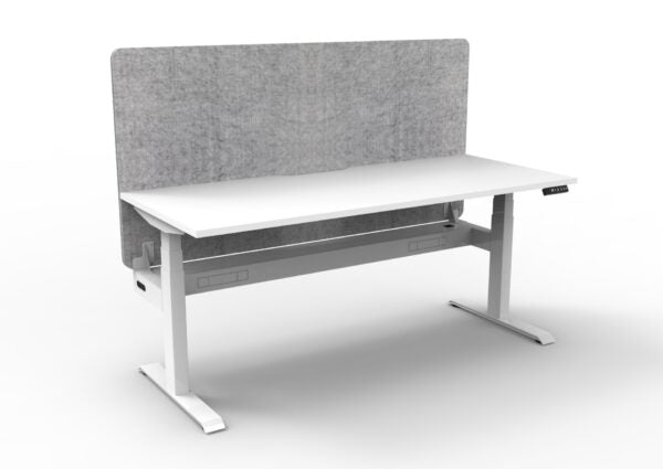 BOOST Plus + Electric Height Adjustable Single Sided Workstation with 900mm height Eco Screens