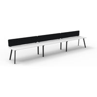 Eternity Single Sided Workstation with Eco Panel Screen - 3 Persons