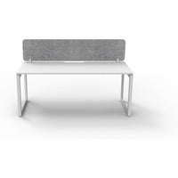 Infinity Single Sided Loop Leg Workstation - 1 Person With Eco Panel
