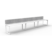 Infinity Single Sided Loop Leg Workstation - 3 Persons