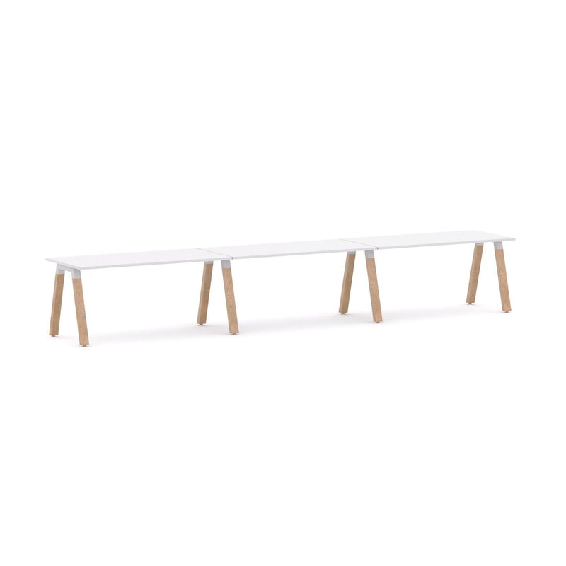 Plantation 3-Person Single-sided Desk Workstation