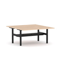 Agile Fixed Round 2-Person Double-sided Desk Workstation
