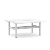 Agile Fixed Round 2-Person Double-sided Desk Workstation
