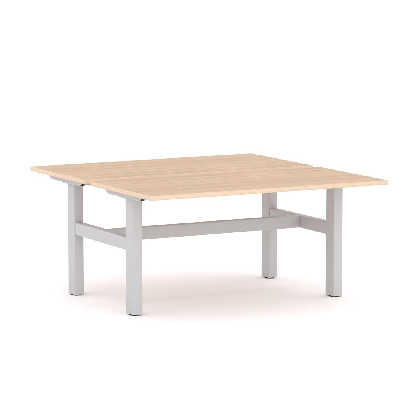 Agile Fixed Rectangle 2-Person Double-sided Desk Workstation