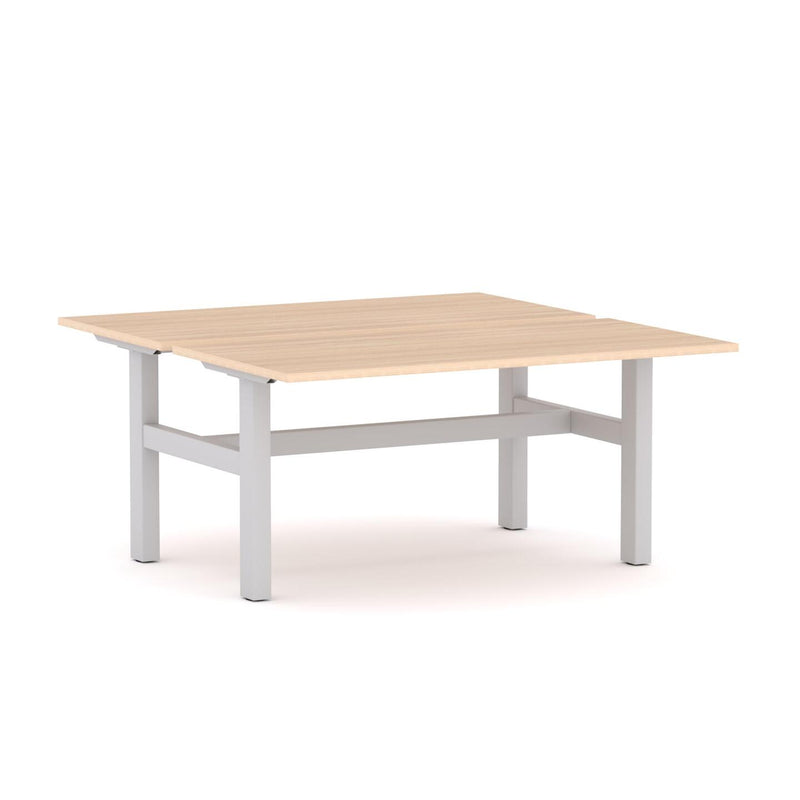 Agile Fixed Rectangle 2-Person Double-sided Desk Workstation