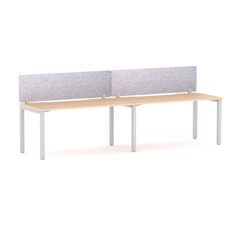 Axis 2 User Single-Sided Desks, 50x50mm Square Leg Design. Includes: AcoustiQ Screen