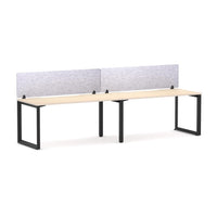 Anvil 2 User Single-Sided Desks, 50x50mm Triangular Loop Leg Design. Includes: AcoustiQ Screen
