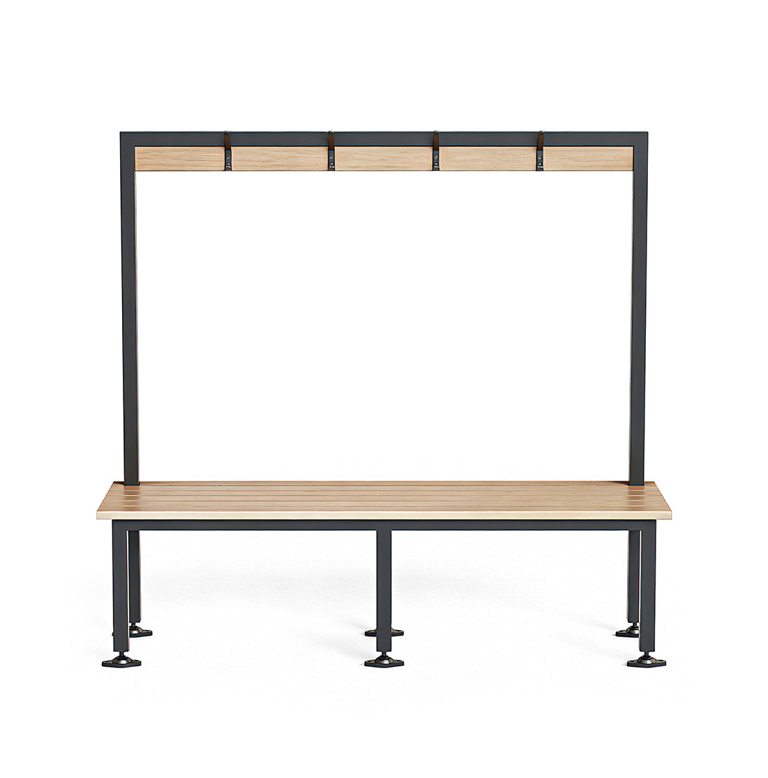 Bench Seat With Overhead Hanging Rail