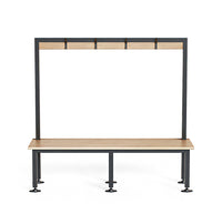 Bench Seat With Overhead Hanging Rail