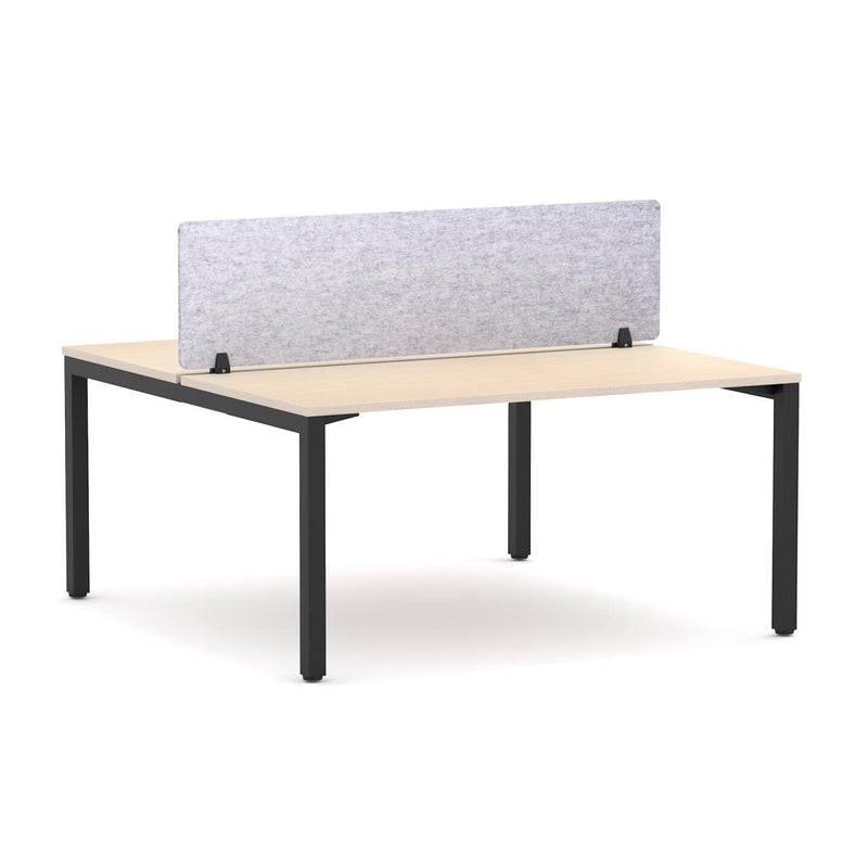 Axis 2 User Double-Sided Desks, 50x50mm Square Leg Design. Includes: AcoustiQ Screen