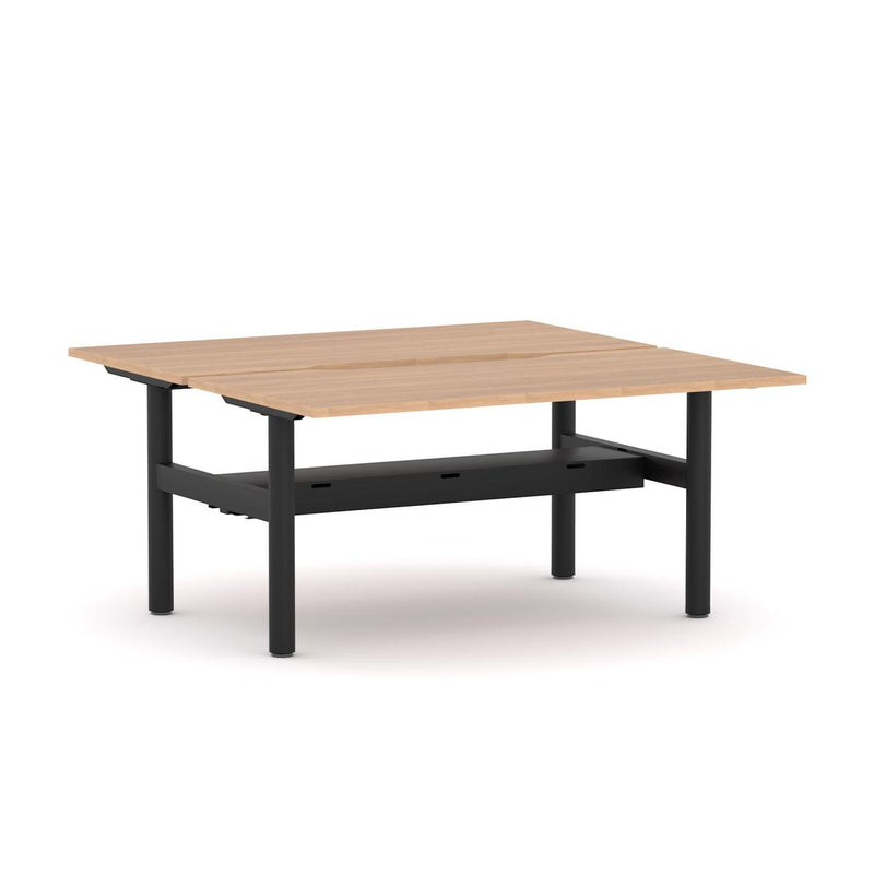 Agile Fixed Round 2-Person Double-sided Desk Workstation