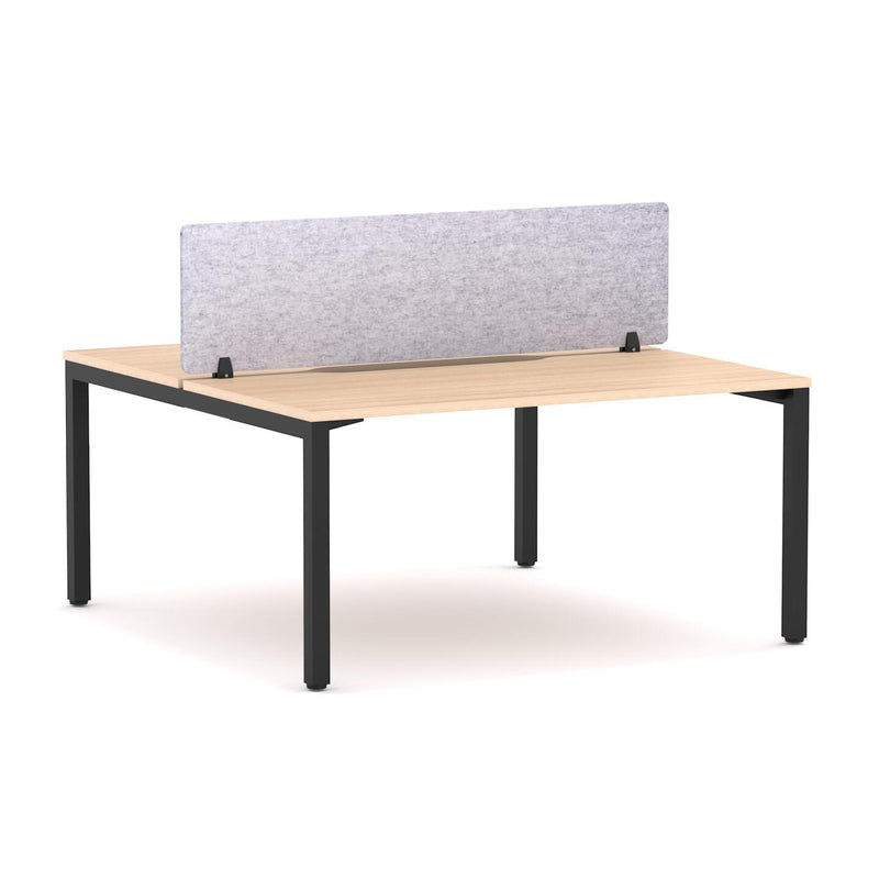 Axis 2 User Double-Sided Desks, 50x50mm Square Leg Design. Includes: AcoustiQ Screen