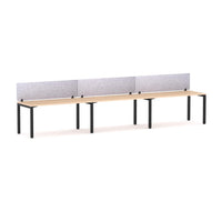Axis 3 User Single-Sided Desks, 50x50mm Square Leg Design. Includes: AcoustiQ Screen