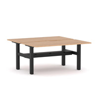 Agile Fixed Rectangle 2-Person Double-sided Desk Workstation