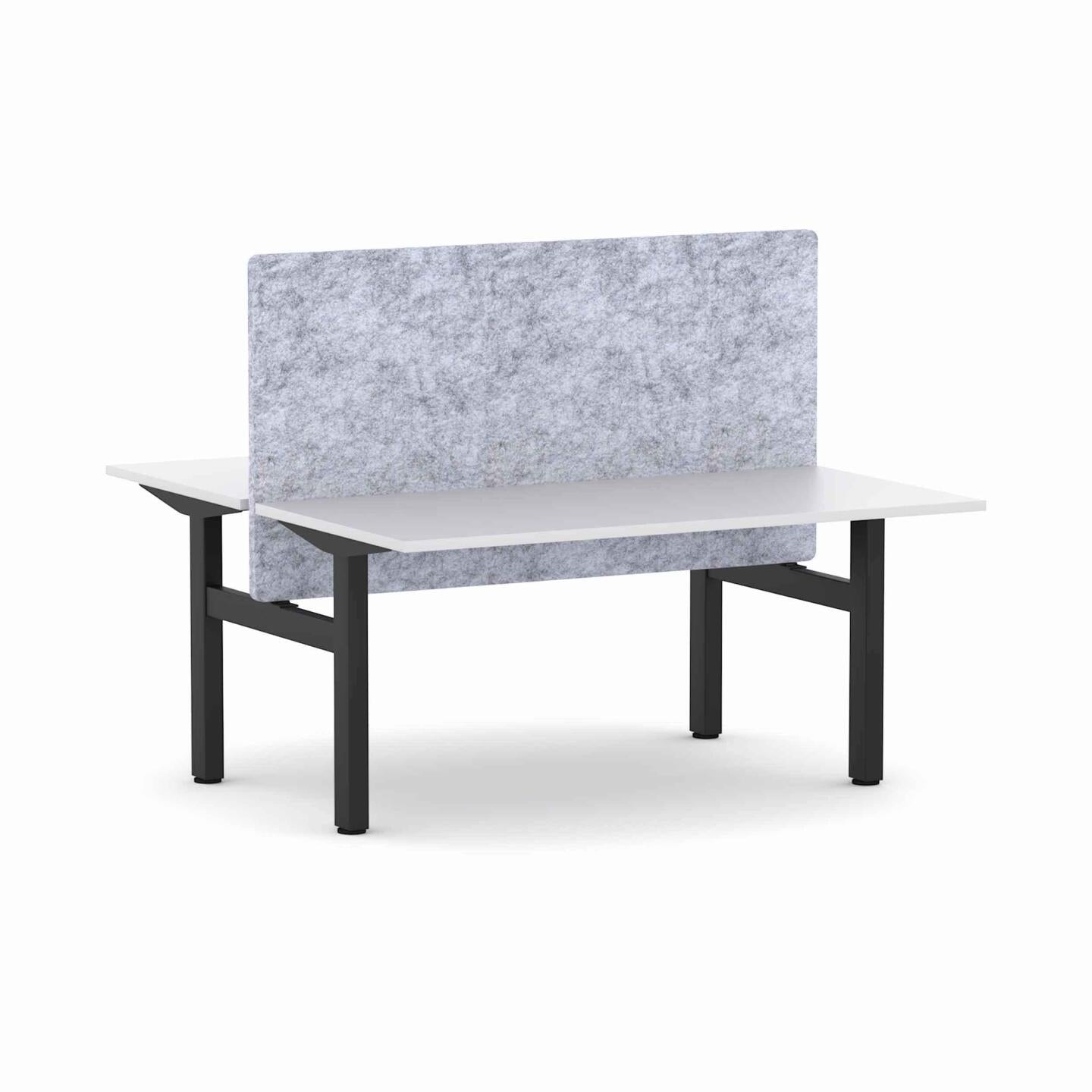Klass Fixed 2-Person Double-sided Desk Workstation with AcoustiQ Screen